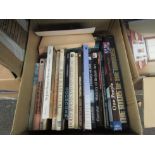 Three boxes of architecture books etc