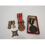 A collection of medals, Special Constabulary, St. Johns Ambulance and two small Great War medals (5)