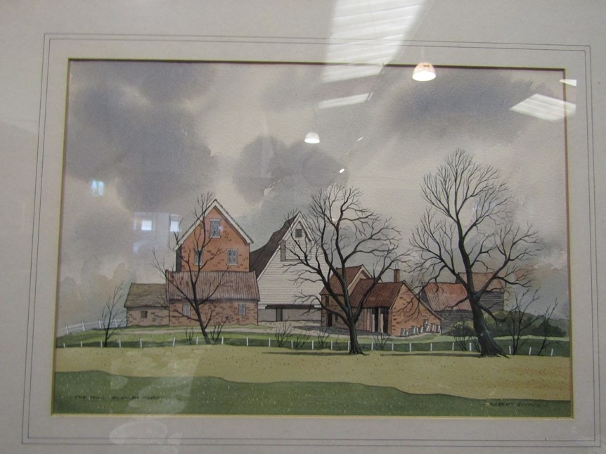 R. ALCOCK: Two ink and watercolours, local interest: Badingham and Themill, Wickham Market, framed - Image 2 of 5