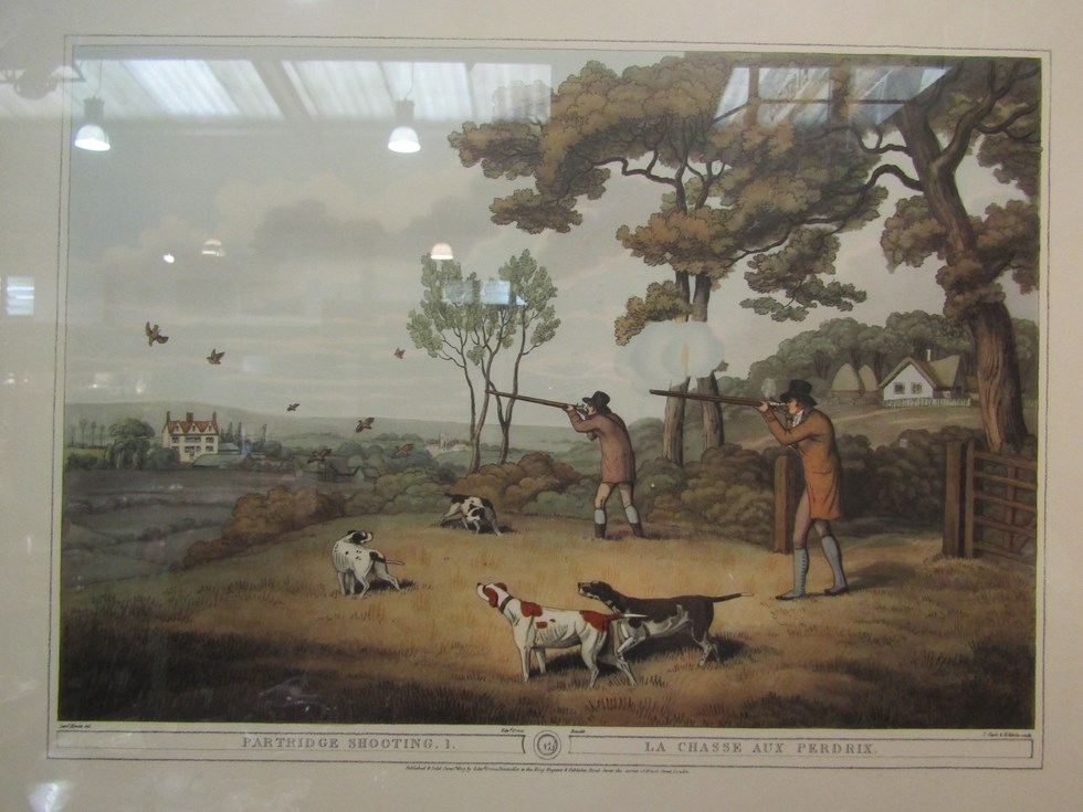 A pair of hunting prints entitled "Partridge Shooting II" and "Partridge Shooting I", framed and