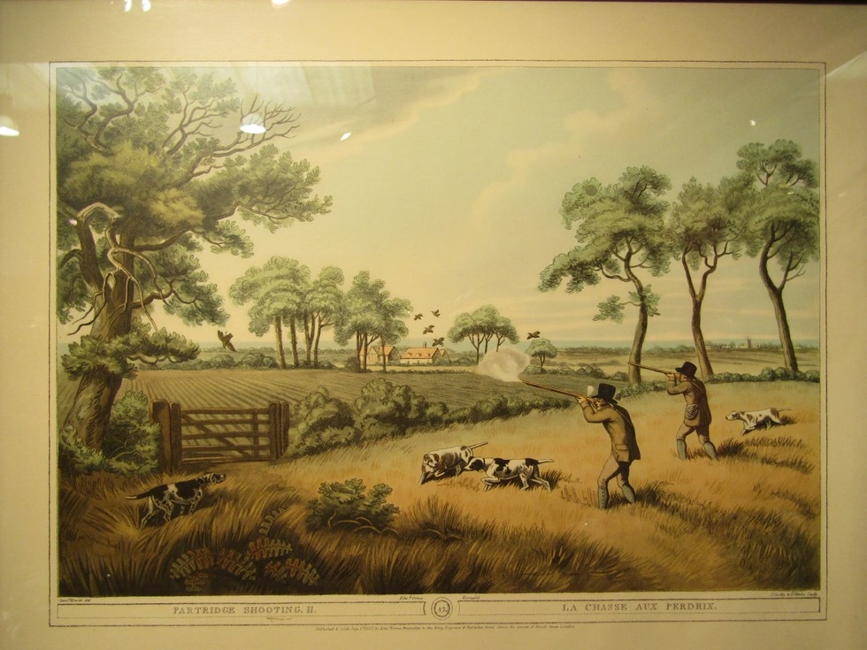 A pair of hunting prints entitled "Partridge Shooting II" and "Partridge Shooting I", framed and - Image 2 of 2