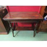 Attributed to Gillows of Lancaster a Victorian walnut card table the canted cover hinged swivel