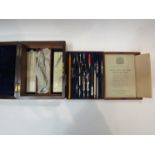 WITHDRAWN - A Chadburn & Son Optician & Co. drawing set contained in a rosewood box