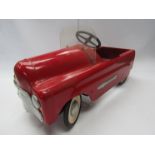 A Tri-ang pressed tin pedal car