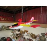 Three radio controlled foam model aircraft to include DG-1000 glider, Drifter aeroplane and Eaglet