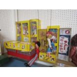 Eight boxed Pelham Puppets to include SS Dutch Girl, SL Hansel, SL7 Pinnochio, Poodle, SS8 Mitzi, SL