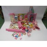 Assorted 1990's Barbie and Sindy dolls, furniture and clothing including boxed Barbie Gap doll, self