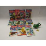 Eleven carded Matchbox Thunderbirds figures and vehicles and an unboxed diecast Thunderbird 2 with