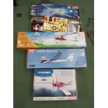 Four assorted radio controlled model aircraft to include E-Flite UMX Radian, Horizon Hobby UMX