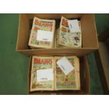 Two boxes containing a large collection of Beano comics, 1974-1996