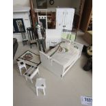 A Charles Rennie Mackintosh design dolls house bedroom suite