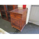 An oak Davenport writing desk a/f. 86cm x 53cm x 57cm