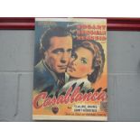 A vintage Golden Hollywood style printed canvas depicting an advertising image of the film