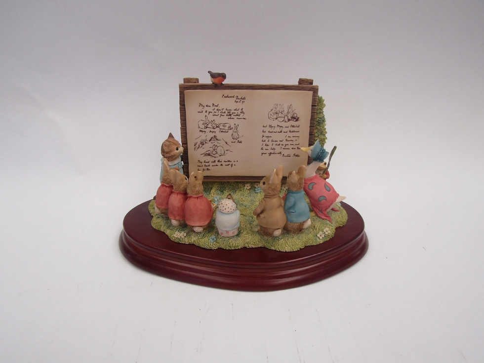 A Border Fine Arts Limited Edition Beatrix Potter Tableau, created to commemorate the Millenium