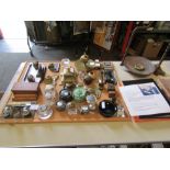 A single owner collection of inkwells to include travelling inkwells, miniature, etc., together with