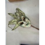 A papier mache jester mask a/f