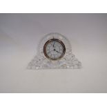 A waterford crystal glass mantel clock