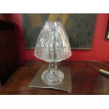 An early 20th Century crystal glass table lamp for re-wiring