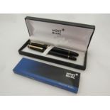 A cased set of two Mont Blanc Meisterstuck ballpoint pens and a boxed set of two Mont Blanc