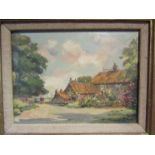 PHYLIS MORGANS R.G.I, oil on board entitled 'Summertime Fishers Street, Walberswick' signed lower