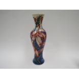 A Moorcroft Red Hairy Heath pattern vase, Dalbary Antiques Australia, design Trial 12.08.04, 31cm