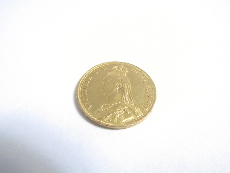 An 1887 Queen Victoria Jubilee head gold £2 coin - Image 2 of 4