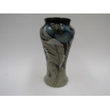 A Moorcroft Feather Down Trial pattern vase, dated 5.11.14, 26.5cm, tall