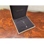 A Georg Jensen Cave necklace with drop pendant, boxed