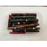 A quantity of fountain pens including Watermans, Conway Stewart, Merlin 33 and Swan etc (23)