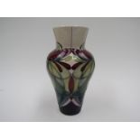 A Moorcroft Gawsworth Design Trial pattern vase, 20cm tall, boxed