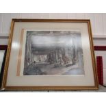 WILLIAM RUSSELL FLINT: A signed print 'Gossip After Market Perigord' proof stamped, framed and