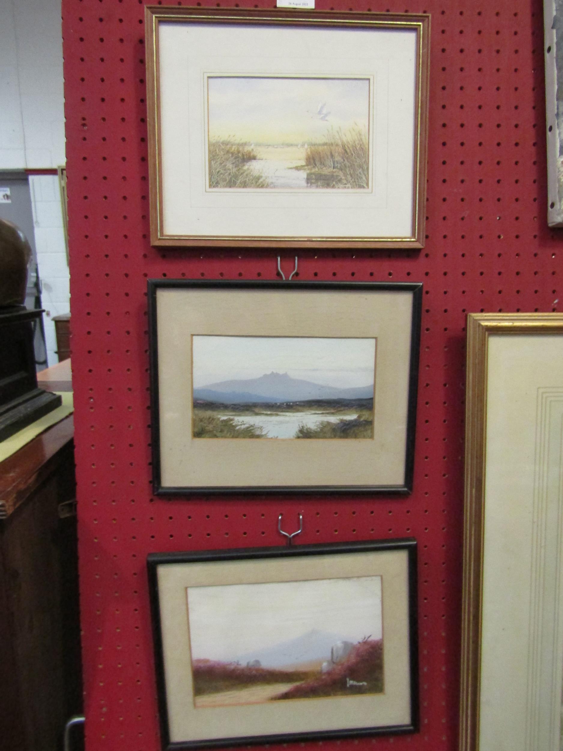 CLIFFORD KNIGHT: 'Bewicks at hickling' watercolour framed and glazed. Details verso 10 x 15.5cm,