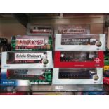 A collection of boxed/cased Oxford Diecast 1:76 scale Eddie Stobart trucks including some limited