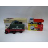An Atlas Editions Dinky Toys Bedford TK Tipper and Corgi Classics Bedford Articulated London Brick