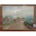 J. HAMMONT: A pair of watercolours of rural village scenes, 24cm x 30cm