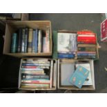 Four boxes of military interest books, warships, holocaust etc