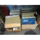 Four boxes of LP's including Chet Atkins, The Shadows, etc