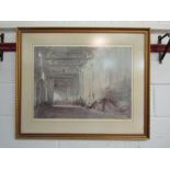 WILLIAM RUSSELL FLINT: A signed print 'White Interior', France, proof stamped, framed and glazed,