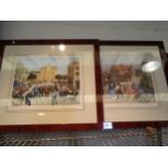 Four signed limited edition Margaret Loxton Burgundy villages prints, framed and glazed (4)