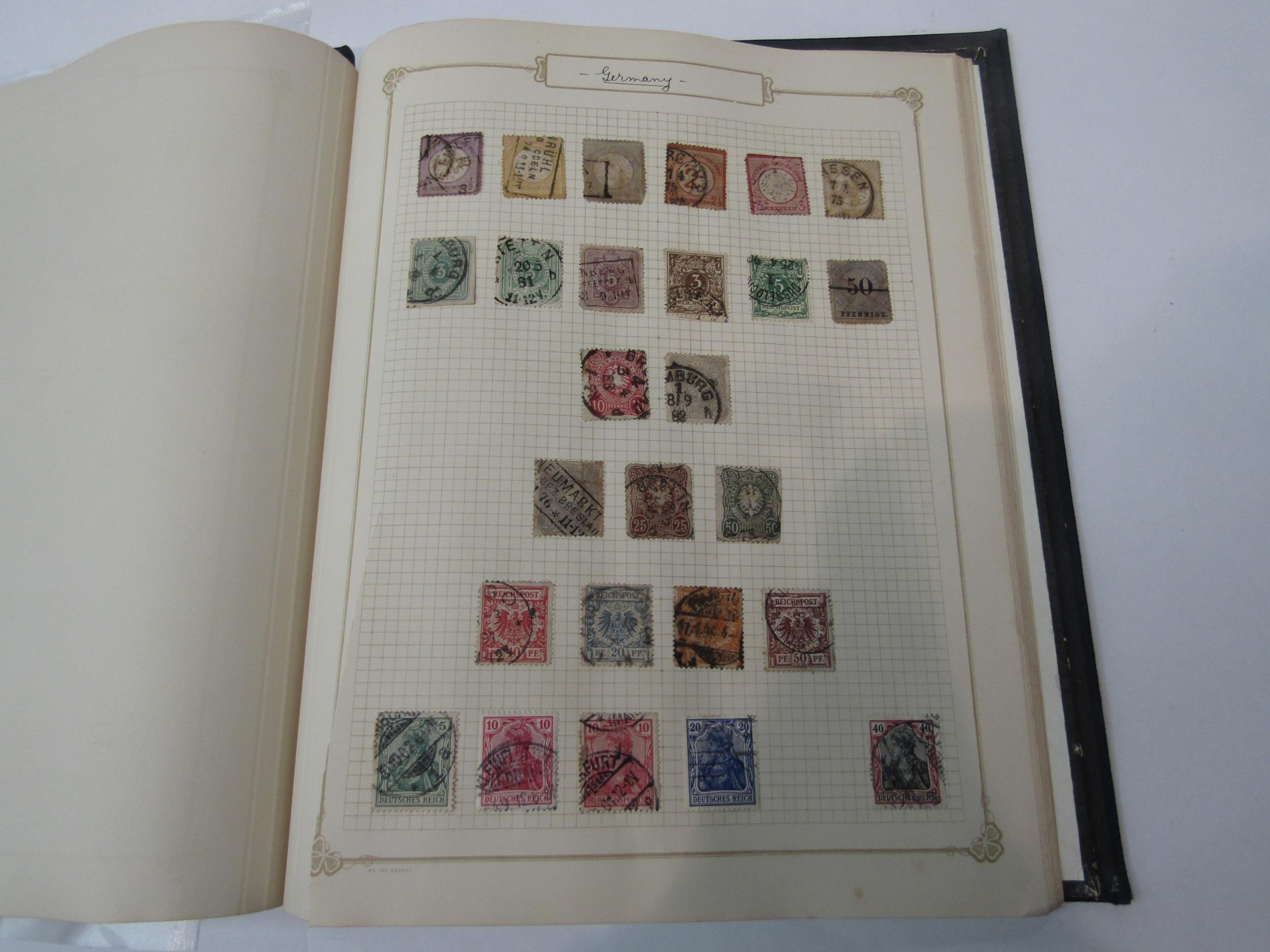 A stamp album containing World stamps including Great Britain penny black, India, Brazil, etc and - Image 3 of 3