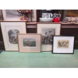 Four various 19th Century coloured engravings including Stephanoff & Robson