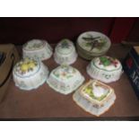 Six Franklin Mint "Cordon Bleu" ceramic jelly moulds and a quantity of collectors' plates