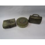 Three Huntley & Palmer biscuit tins