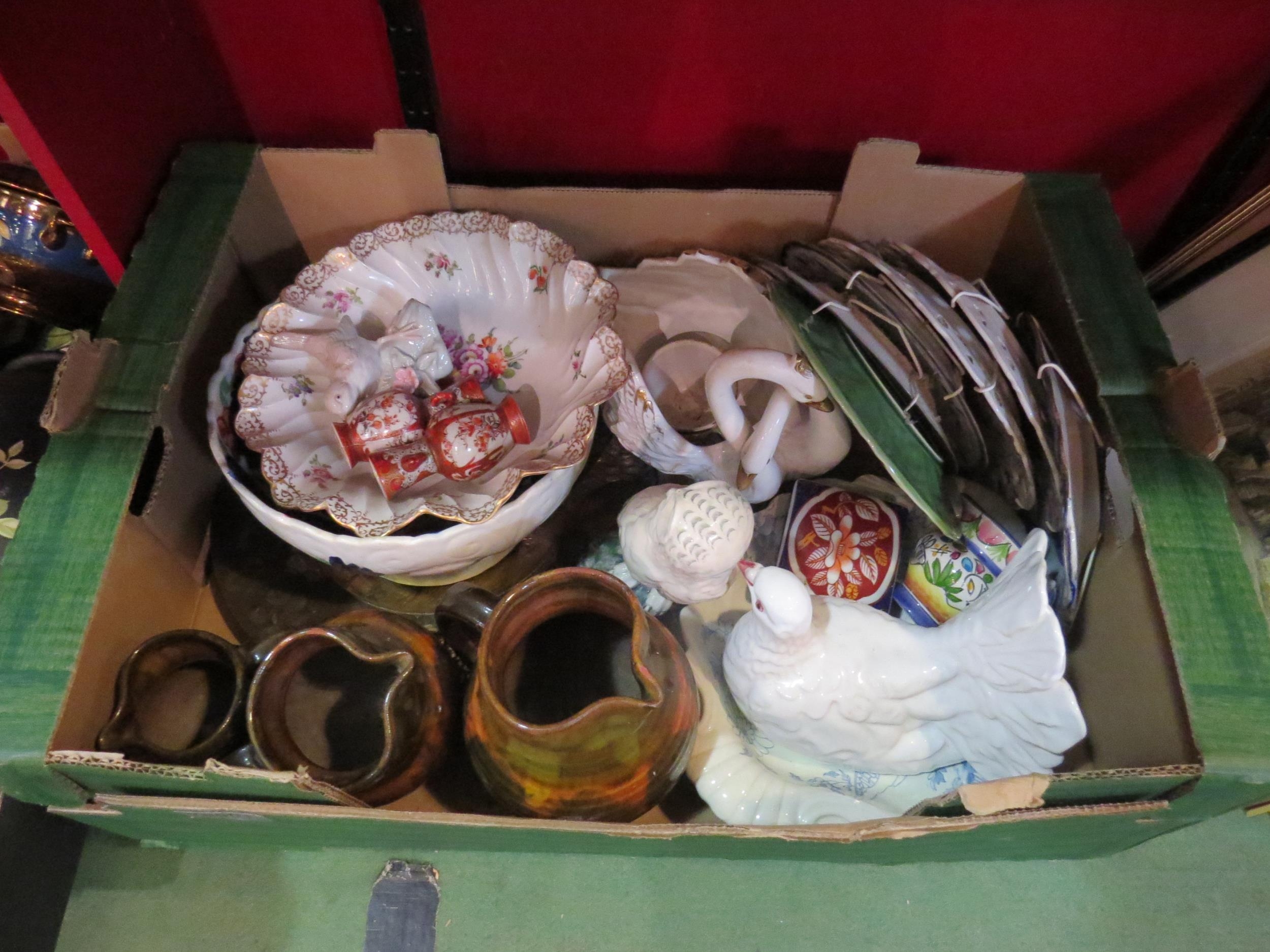 Two boxes of ceramics including 19th century and later examples - Image 3 of 3