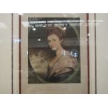 A Mezzotint portrait of the royal socialite, author and playwright Lady Craven aged 19, from the
