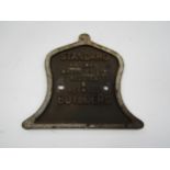 A cast iron standard railway wagon plate for Reddish & Heywood Builders, 17 x 18.5cm