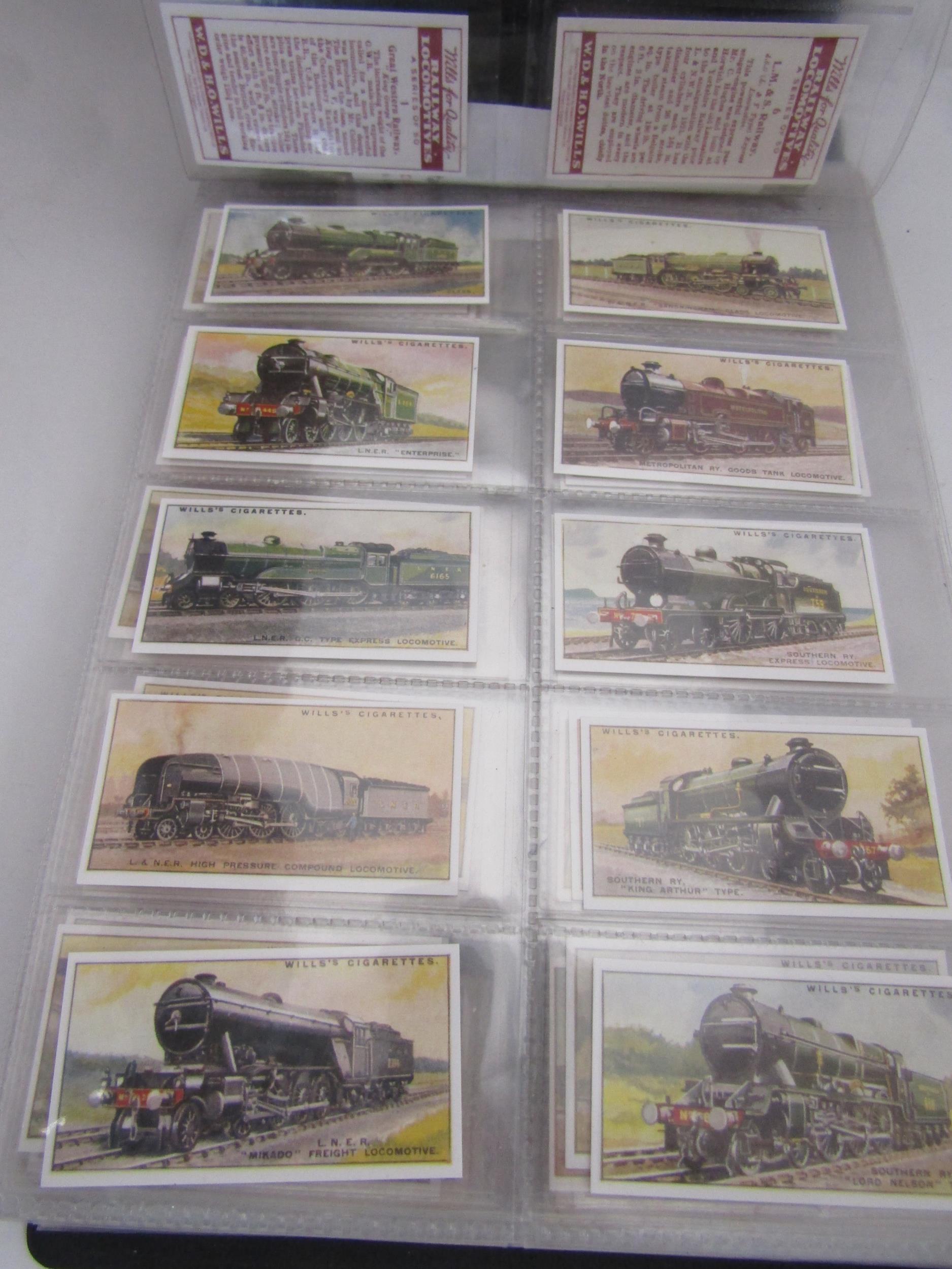 A quantity of Railway cigarette cards in album, includes several complete sets plus some odds