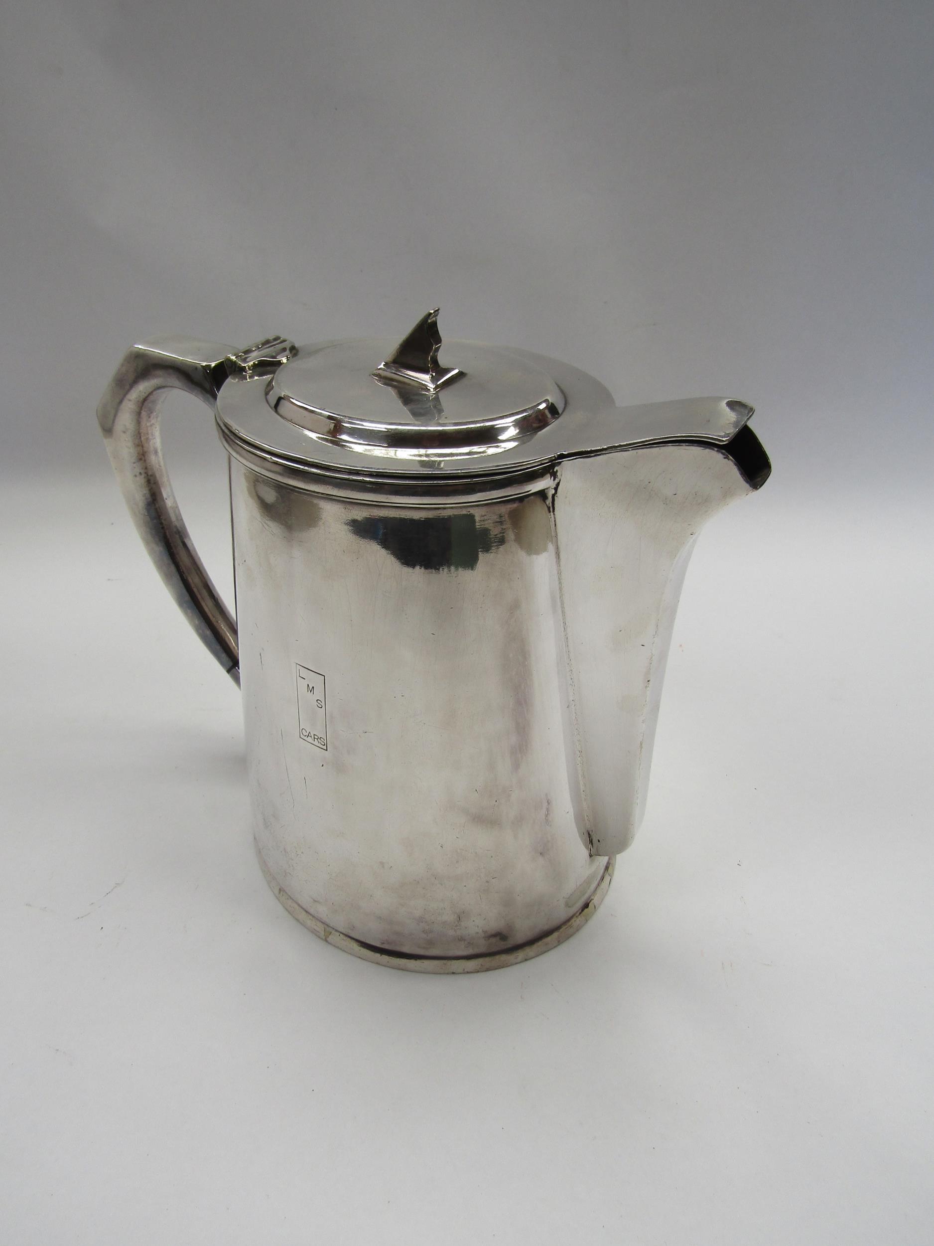 A Gladwin Ltd Sheffield Plated LMS 4 pint lidded jug