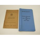 An LNER Ambulance Organisation manual and B.R driving instructions for Diesel Locomotives