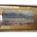 H. HADFIELD CUBLEY: An oil on canvas of the shore, Barnmouth, North Wales, signed lower right,